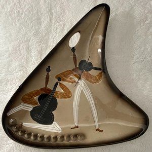 MCM Boomerang Ashtray Jamaican Musician Design 14"x12"